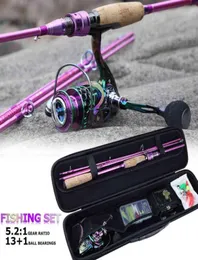 Sougayilang Rod Combo Reel und Spinnstangen Angelschnüre Köderbeutel Haken Full Set9702861