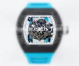 ZF 055 Montre de Luxe Luxury Watch Men Watches Manuale Movimento meccanico DLC DLA NTPT Caso in fibra di carbonio Orcate da polso3020585