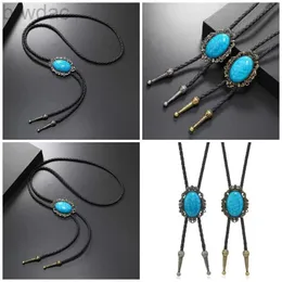 Bolo Ties Bolo krawat dla mężczyzn Western Cowboy Nectie Turquoise Bolo krawat wiszący naszyjnik