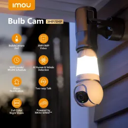 Kamery IMou Bulb Camera 3MP/5MP 3K QHD Bulbcamera 2 w 1 Wi -Fi Twoway Talk Securveillance CCTV Kamera CCTV