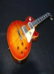 Arvinmusic New Arrival Heritage Cherry Sunburst Tiger Flame Guitar50th Anniversary Reissue Guitar4482365