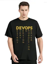 メンズTシャツDEVOPS Tシャツコンピューターオタクのオタクプログラマーの本当の定義面白い皮肉なクールなかわいいプログラミングTシャツトップ