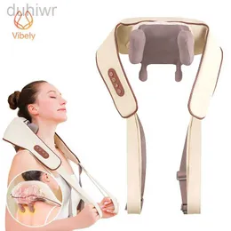 Massageador de corpo inteiro Shiatsu Electric Shiatsu Acondando Massagem Shawl ombro de ombro Trapezius Muscle Massager Red Light Terapy Aparaat 240407