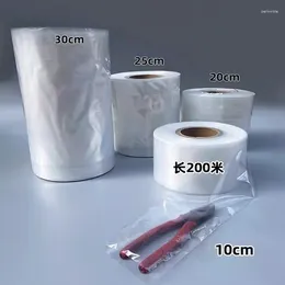 Förvaringspåsar PE Rollfilm Plasttät cylinder Flat mun Transparent Packaging Hardware Lamp Tubes Toy Accessoarer