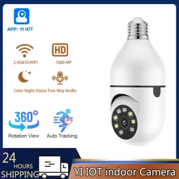 Cameras YI IOT WiFi 360° Rotating 1080P Bulb Camera Motion Detection Two Way Audio CCTV IP Home Security Camera Pet Baby Monitor