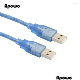 Computer Cables Connectors S Медное ядро 0. Прозрачная голубая лента плетеная щит USB 2.0 Мужчина в ноутбук Данные Данные Доставка вычисление Otbya