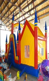 2018 good quality customized PVC inflatable bounce house inflatable bouncer and slide combo6364103
