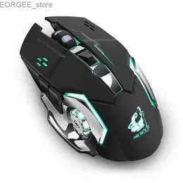 الفئران شحن X8 اللاسلكي الصامت LED الخلفية USB MOUSE MOUSE MOUSE USB MOUSE Y240407