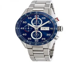 2022 Herren Uhren 44 mm Größe Cal 1887 Automatische Gleitwächter Blaues Gesicht Edelstahl Case Watch Caliber 16luminous Sports8854631