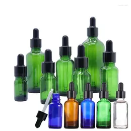 Speicherflaschen 5pcs 5-100 ml Glas-Tropfen für ätherische Öle mit bernsteinfarbenen Flaschen Augentropfen mit und lecker Reisetinkturfläschchen