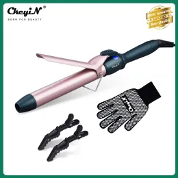 Irons CkeyiN 25mm 32mm 38mm Hair Curler Ceramic Coating Deep Curling Wand Negative Ions Fast Heating Curling Iron for Dry and Wet Hair