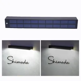 Solar Wall Light Barg Billbord Light 30 cm Wodoodporny IP65 Plate Lampa ogrodowa