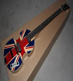 McCartney HOF H5001CT Çağdaş Keman Deluxe Bass Bas Bayrağı Elektrikli Gitar Alev Akçaağaç Üst Sırt 2 511b Zımba Pikapları5823381