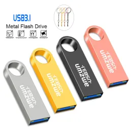 マウスUSB3.1 ES9 USB 3.0 Flash Drive Metal Mini Pendrive 32GB 64GB 128GB USB STICK CLE USB PEN DRIVEキーリングUSBフラッシュ