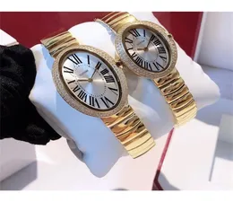 Orologi da polso alla moda abitudini da uomo da donna coppia coppia orologio in acciaio inossidabile vasca da bagno di lussuoso marca di lusso czel ovale ovale 22101542117