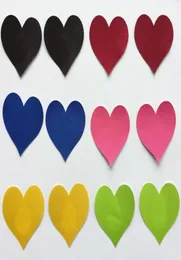 6 colori Sicurezza della forma del cuore e protezione ambientale Coperture per capezzolo adesivo sexy Bam mammario T Tit Coperchio 2337029