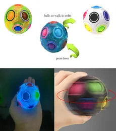Fidget Toys Sensory Luminous 창조적 인 마법 무지개 공 큐브 방지 스트레스 어린이 교육 학습 재미있는 선물과 성인 Decompr2316981