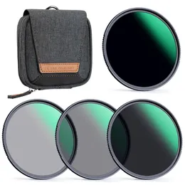 K F Concept 4pcs ND4 ND8 ND64 ND1000 Filter kits for Camera Lens with Pouch 49mm 52mm 55mm 58mm 62mm 67mm 72mm 77mm 82mm 240327