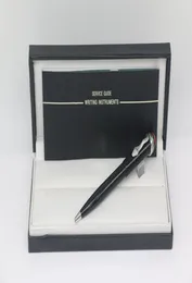 De olika stilarna Ballpoint Pen Black Body With Silver Snake Trim 7 Color School Office Stationery Writing Penns Perfect Gift3657165