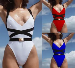 J07 BICKLE BIKINI MUJER MONOKINI Sexy weibliche Badeanzug ein Stück hochgeschnittener Badeanzug Frauen Badegäste Push Up Swimwear 2019 New8543197