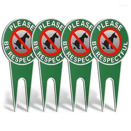 Dog Apparel 4 Pieces No Poop Signs Please Be Respectful Pooping Lawn Yard