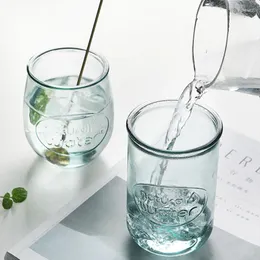 Weingläser farbenfrohe einfache einfache nordische kreative tragbare Glas Runde Kaffee Becher Whisky -Getränkewaren Champagner Szklanki Home Garden Cup