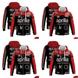 Mens Hoodies Sweatshirts 2023 Bahar Sonbahar Fermuarı Ceket Aprilia Hoodie 3D Yazıcı Lokomotif Harajuku Günlük O Boyun 6xl Y2K Giyim OTGAR