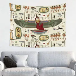 Gobeliny starożytny egipt gobelin wiszący egipski symbol ins rzuć dywan koc dekorację domu na salon sypialnia