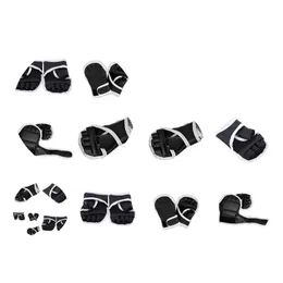 Schutzgetriebe Handverpackung Innenhandschuhe halbe Fingergelhandschuh für Muay Thai Mma Kickboxing Martial Arts Stochern Speed Bag Trai otuh9