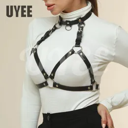 Gürtel uyee Modemufer für Frau Punk -Halsband Korsett PU Leder Bondage Käfig BH sexy Unterwäsche Hosenträger Goth Fetisch Kleidung