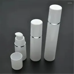 Depolama Şişeleri 10 PCS/Lot 15ml 30m 50ml Boş Plastik Şişe Seyahat Sıvı Beyaz Havasız Pompa Vakum Tuvalet Konteyneri