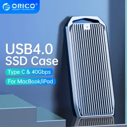 الحالات Orico USB4 M.2 SSD CASE 40GBPS M2 NVME CASE متوافقة مع Thunderbolt 3 4 USB3.2 USB 3.1 3.0 Typec بروتوكولات متعددة