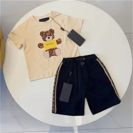 2014 Roupas de verão Boys T-shirt desenho animado designer de estimação de animais infantis usa garotas esportes de duas peças shorts de camisetas a3