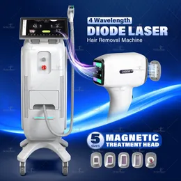 Bästa kylsystem Laser Hårborttagningsmaskin Diod Laser Hårreduktion Permanenta hårstrån Ta bort enhet CE -godkända 5 behandlingshuvuden
