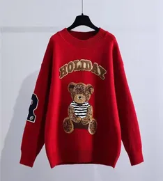 Christmas Little Bear Sweetshirts For Bury Sweater Loose Allmatch Women039s Jumper Fall Kawaii Clothes9295209