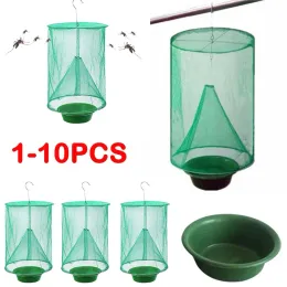 Traps 18pcs Fly Catcher Hanging Cages Killer Pest Control Reusable Hanging Fly Trap Flytrap Cage Net Traps Garden Hanging Flycatcher