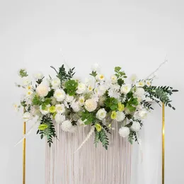 Dekorativa blommor 100 cm Artificial Rose Flower Row Arrangement Tabell mittstycken för T Stage Road Lead Decor Floral Wedding Arch DIY Props