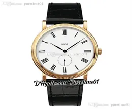 2022 Calatrava 5119J001 Automatic Mens Watch 40mm 18K Yellow Gold White Dial Roman Markers Black Leather Strap 11 Styles Watches 4167870