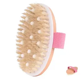 PPR Soft Bead Bristles Shower Brush Dry Skin Body Brush With Natural Boar Bristles Can Remove Dead Skin Unisex Cepillo De Ducha Con Cerdas De Cuentas