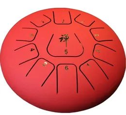 12 tum 11 anteckningar Percussion Drums Steel Tongue Drum Hand Pan Drum med trumman