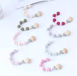 Silicone Wood Newborn Baby Dummy Pacifier Clip Antilost Chain Infant Nipple Clip Baby Pacifier Chain Accessories9638474