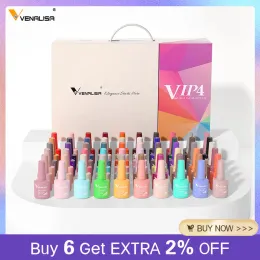 Gel nova cor da moda Venalisa Gel Polish Kit VIP4 Hema verniz de esmalte grátis para design de unhas Design inteiro Kit de aprendiz de gel de unha