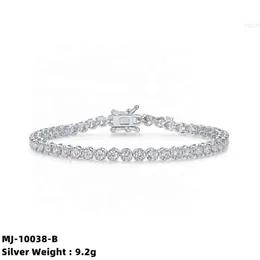 Fina kvinnors armband armbanden smycken 925 Sterling Silver Bangle VVS OEC Moissanite Diamond Famous Brand Cuff Armband