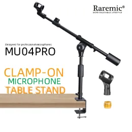 Аксессусные таблицы Cliptype Microphone Stand Desktop Microphone Stand с зажимной столом с фиксированной дублением поперечная штанга Wiredwireless Microphone