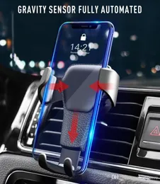 practical car gravity phone holder gravity reaction car mobile phone holder clip type air vent monut with retail package5879128