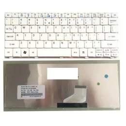 Adapter Us White New English Laptop Keyboard for Acer D255 D256 D257 D260 D270 Em350 N55c Zh9 Ze6 One 522 533 532g Ao532h 532h 521