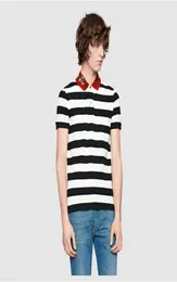 Designmens Mandermens Haft koszulki Polo koszule dla mężczyzn Włoch Moda Poloshirt Koszula Mężczyzn High Street Snake Little Bee Print T 7179184