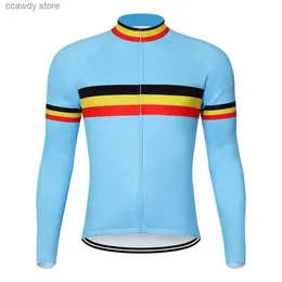 Team Team للرجال ركوب الدراجات القميص Long Seve Man Bicycs Thin Downhill Bicyc Winter Clothing H240407