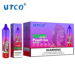 Oryginalne UTCO Randm Fumot 15000 Puffs 15K 850MAH Type-C ładowanie 25 ml Prefillowane kapsuły z wyświetlaczem akumulatora 18 smaków 0% 2% 5% Dostępowe Effirettes Vaper 15000