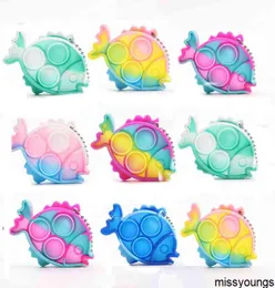 Push Toy Simple Cartoon Fish S per stressavlastning Handhållna leksaker för barn och vuxna8035768